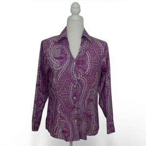 💜 FOXCROFT Patterned Wrinkle Free Button Down (6)